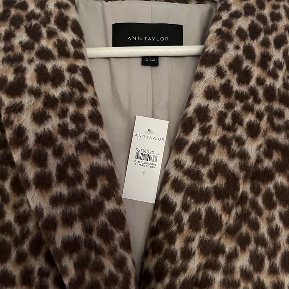 NWT Ann Taylor Animal Print Cocoon Coat - Picture 3 of 4